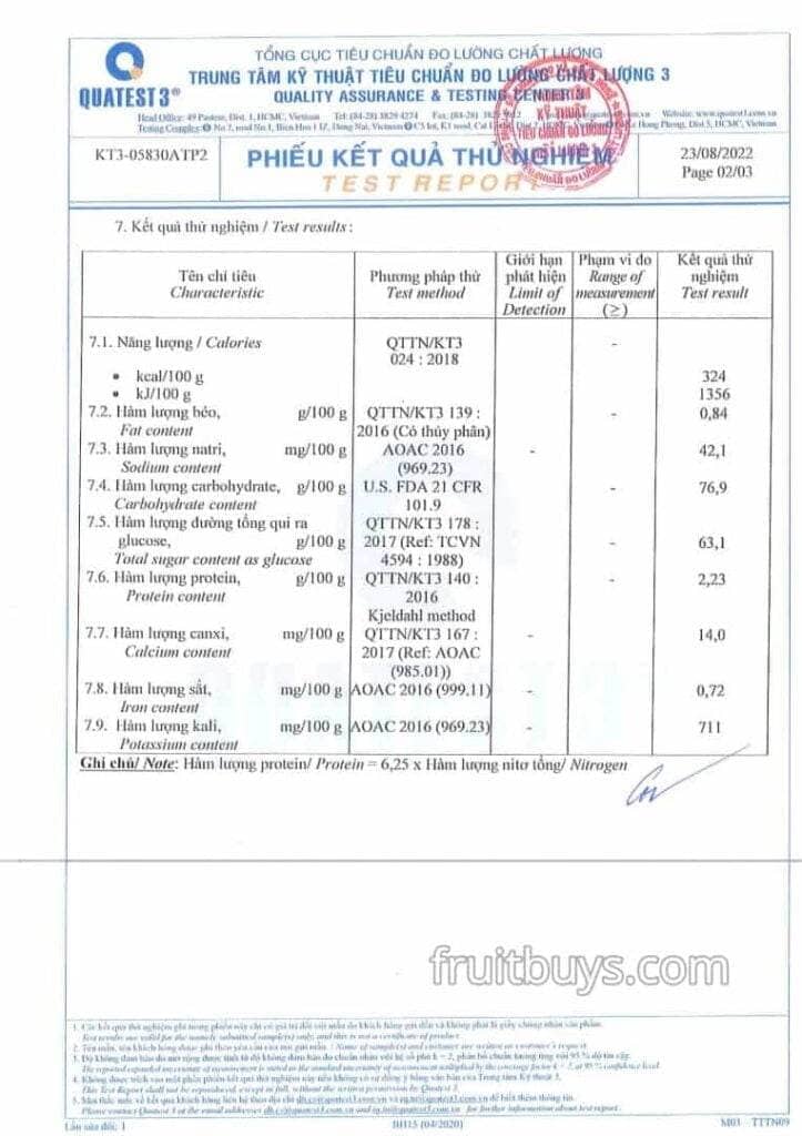 FruitBuys Vietnam Nutrion Of Dried Banana No Sugar Added (3)