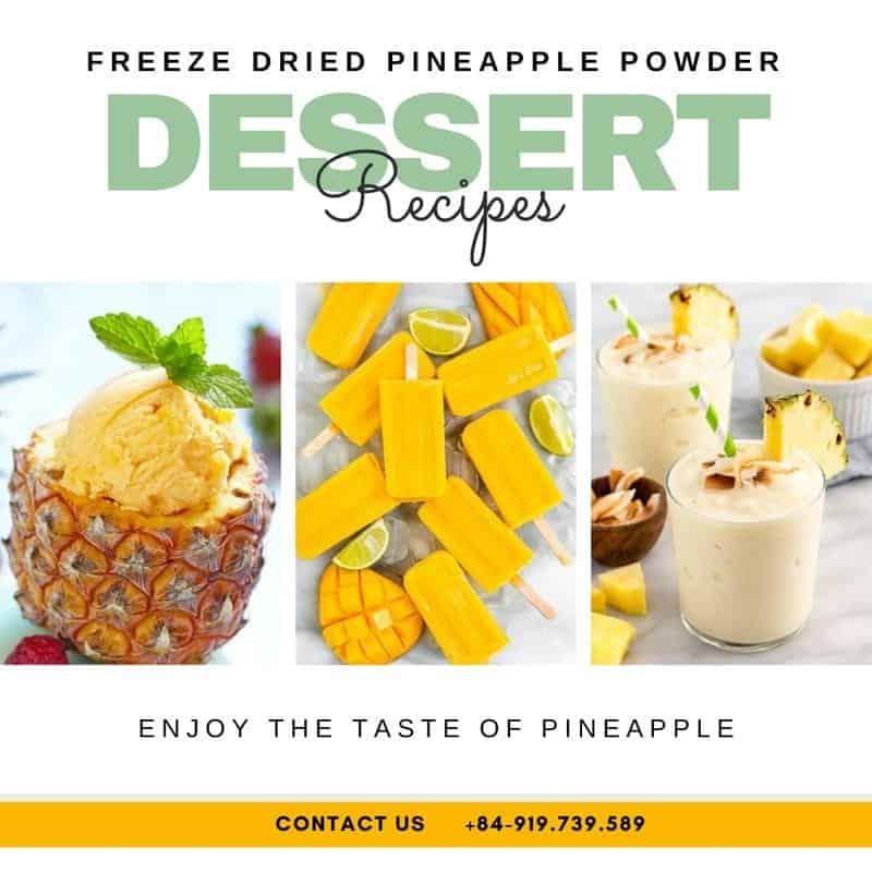 FruitBuys Vietnam  Make Dessert Freeze Dried Pineapple Powder Recipes 231024