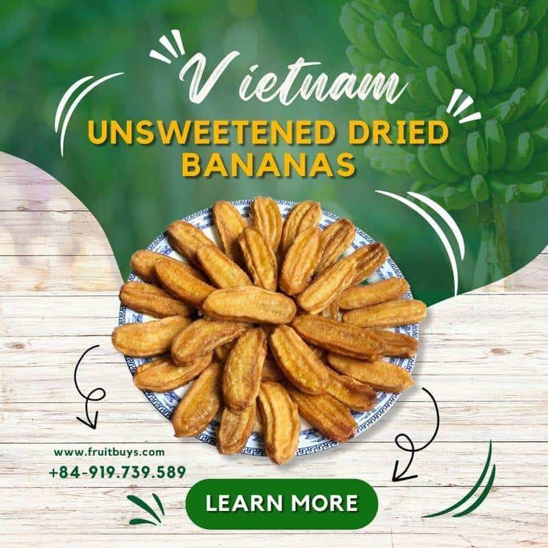 FruitBuys Vietnam Unsweetened Dried Bananas Vietnam 231015
