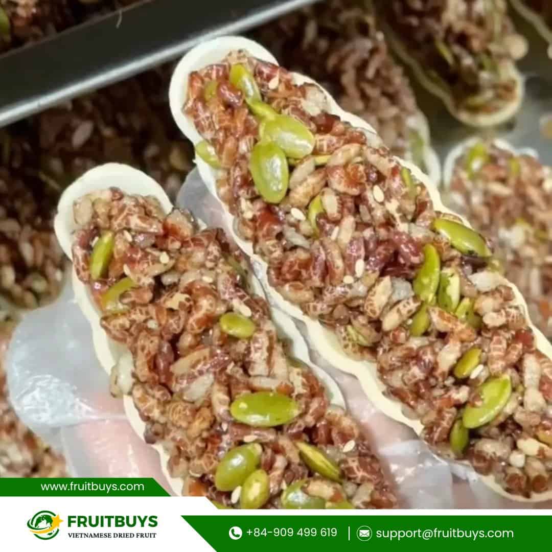 FruitBuys Vietnam Brown Rice Boat Cake Mixed With Nutritious Nuts (2) FruitBuys Vietnam Brown Rice Boat Cake Mixed With Nutritious Nuts (2)