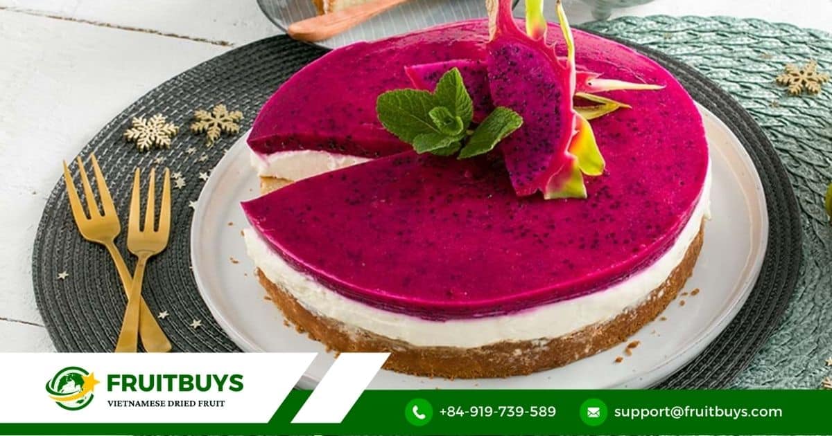 FruitBuys Vietnam Dragon Fruit Cheesecake