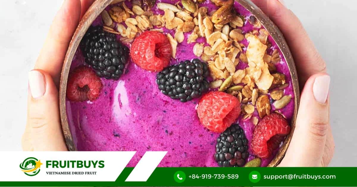 fruitbuys vietnam dragon fruit smoothie bowl FruitBuys Vietnam Dragon Fruit Smoothie Bowl