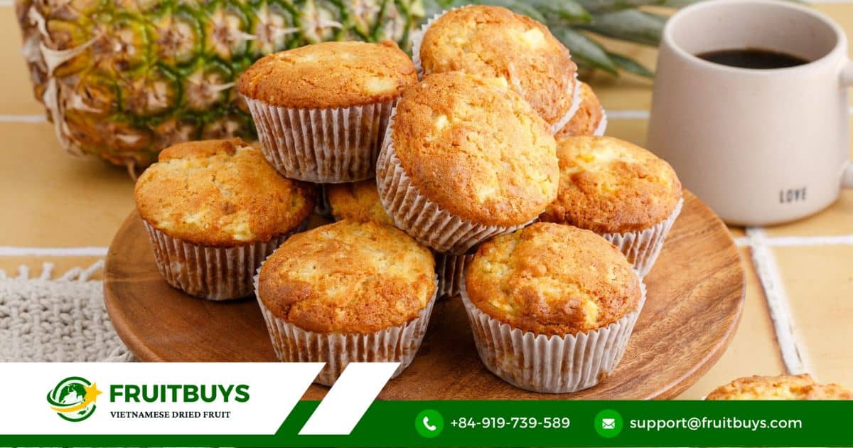 fruitbuys vietnam freeze dried pineapple powder muffins FruitBuys Vietnam Freeze Dried Pineapple Powder Muffins