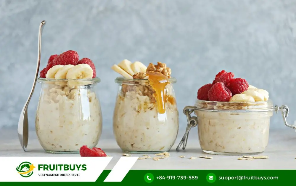 FruitBuys Vietnam Mangosteen Powder Overnight Oats